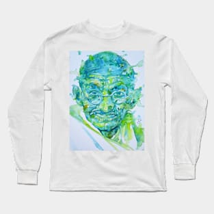 MAHATMA GANDHI watercolor portrait .2 Long Sleeve T-Shirt